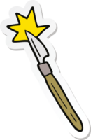 sticker of a cartoon scalpel png