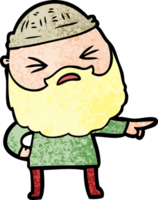 cartoon man with beard png