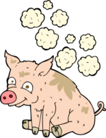 cartoon smelly pig png