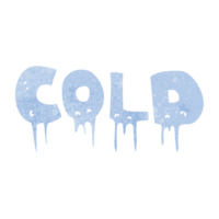hand retro cartoon word cold png