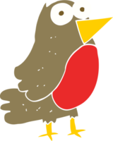 platt Färg illustration av robin png