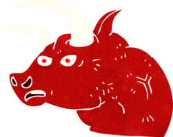 cartone animato arrabbiato Toro testa png