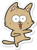 adesivo de um gato de desenho animado png