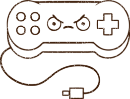 disegno a carboncino del controller di gioco png