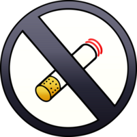 gradiente sombreado desenho animado do uma não fumar permitido placa png