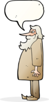 cartoon bearded old man with speech bubble png