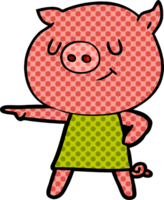 cerdo feliz de dibujos animados png