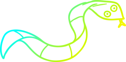 cold gradient line drawing of a cartoon snake png