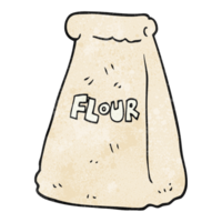 hand textured cartoon bag of flour png