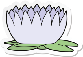 sticker of a cartoon waterlily png