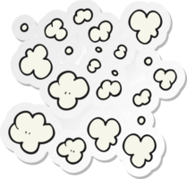 klistermärke av en tecknad serie puff av rök symbol png
