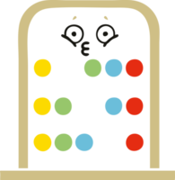 flat color retro cartoon of a abacus png