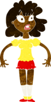 chica guapa de dibujos animados con expresión sorprendida png