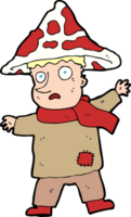 cartoon magical mushroom man png