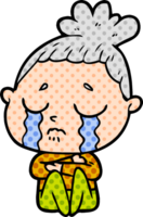 dessin animé femme qui pleure étreint png