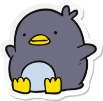 pegatina de un lindo pingüino de dibujos animados png