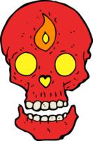 cartoon mystic skull png