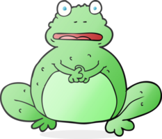 Hand gezeichnet Karikatur Frosch png