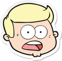 sticker of a cartoon male face png