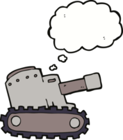 cartoon army tank with thought bubble png
