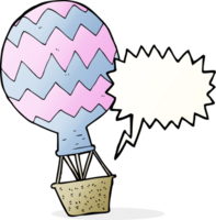 Cartoon-Heißluftballon mit Sprechblase png