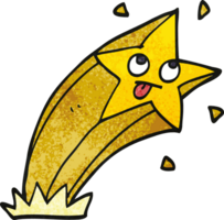 cartoon doodle shooting star png