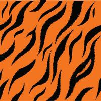 Tiger Orange Skin stripe black jungle safari texture Animal skin vector