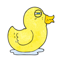 hand textured cartoon rubber duck png