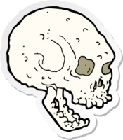 sticker of a cartoon spooky skull png