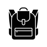 colegio bolso icono diseño modelo sencillo y limpiar vector