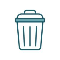 trash can icon design template simple and clean vector