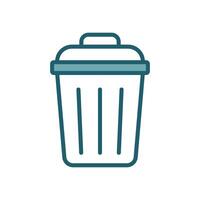 basura lata icono diseño modelo sencillo y limpiar vector