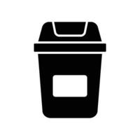 basura lata icono diseño modelo sencillo y limpiar vector