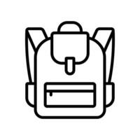 colegio bolso icono diseño modelo sencillo y limpiar vector