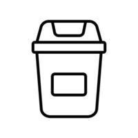 trash can icon design template simple and clean vector