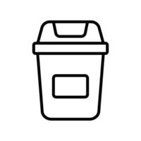 basura lata icono diseño modelo sencillo y limpiar vector