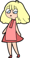 cartoon girl in dress png