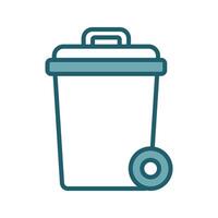 trash can icon design template simple and clean vector