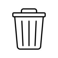 basura lata icono diseño modelo sencillo y limpiar vector