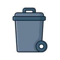 trash can icon design template simple and clean vector