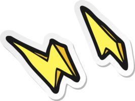 sticker of a cartoon lightning bolt doodles png