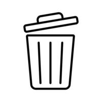 trash can icon design template simple and clean vector