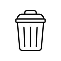 trash can icon design template simple and clean vector
