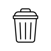 basura lata icono diseño modelo sencillo y limpiar vector