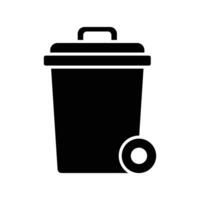 basura lata icono diseño modelo sencillo y limpiar vector