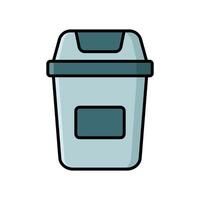 basura lata icono diseño modelo sencillo y limpiar vector