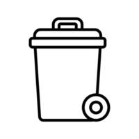 basura lata icono diseño modelo sencillo y limpiar vector