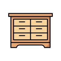 cajón icono diseño modelo sencillo y limpiar vector