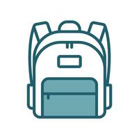 colegio bolso icono diseño modelo sencillo y limpiar vector