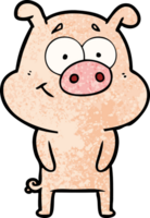 cochon dessin animé heureux png